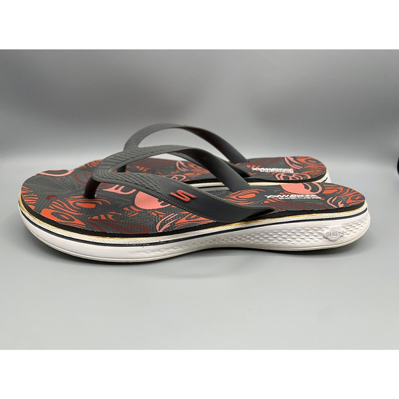 SKECHERS GOGA MAX Thong Flip Flops Slides Sandals Comfort Shoes Women's Size 7 - Picture 1 of 11